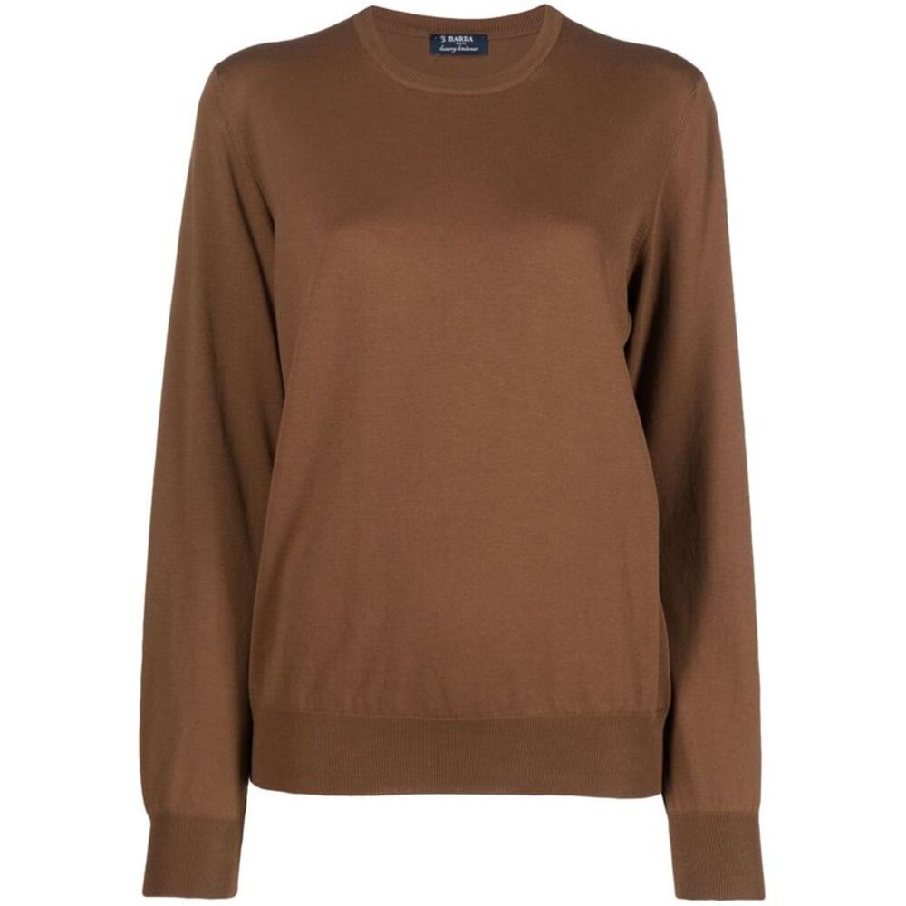 Barba Men Brown Cotton Sweater
